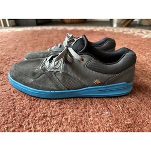 Emerica The Heretic Grey Blue Skate Shoes Sneakers‎ Men's 10